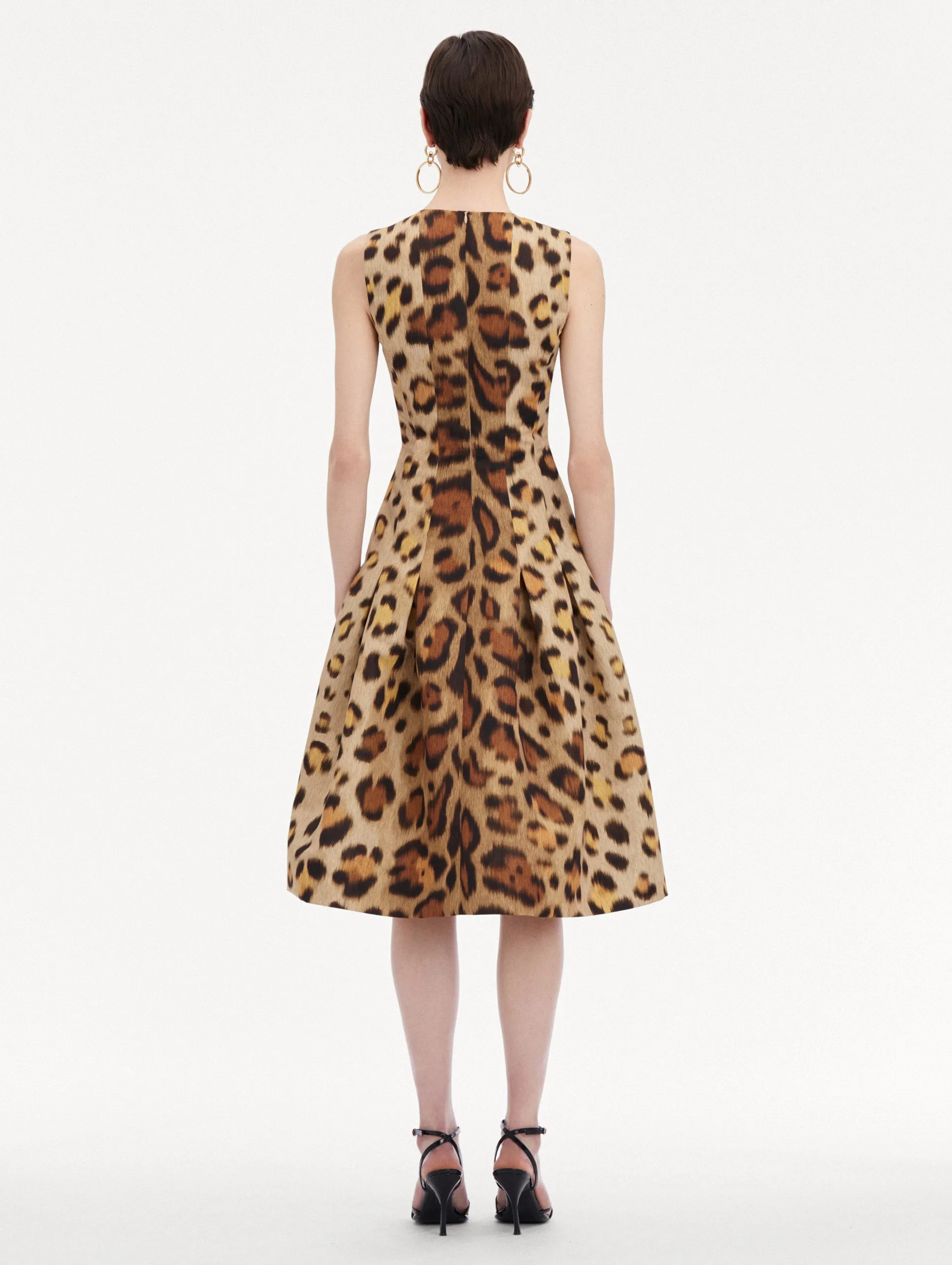 Jaguar Pleated Faille Dress