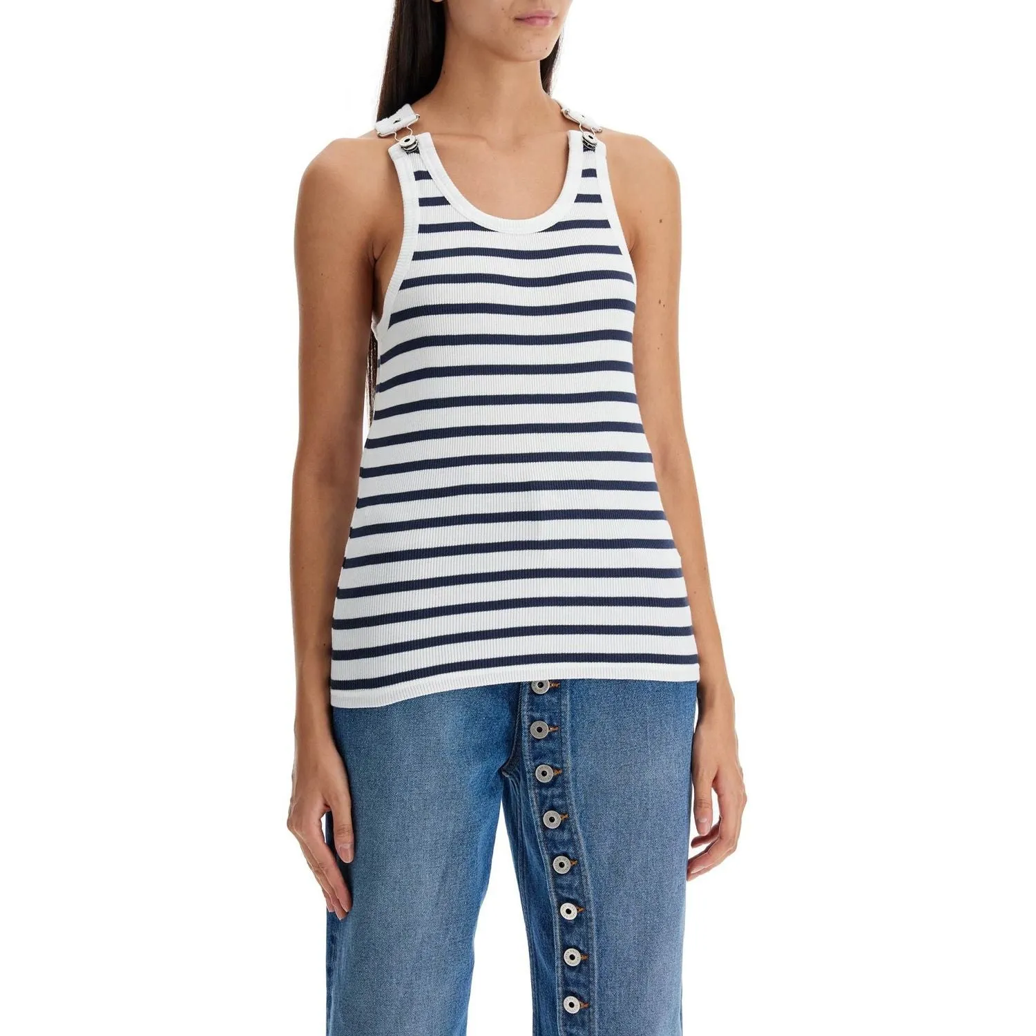 JEAN PAUL GAULTIER striped sailor tank top