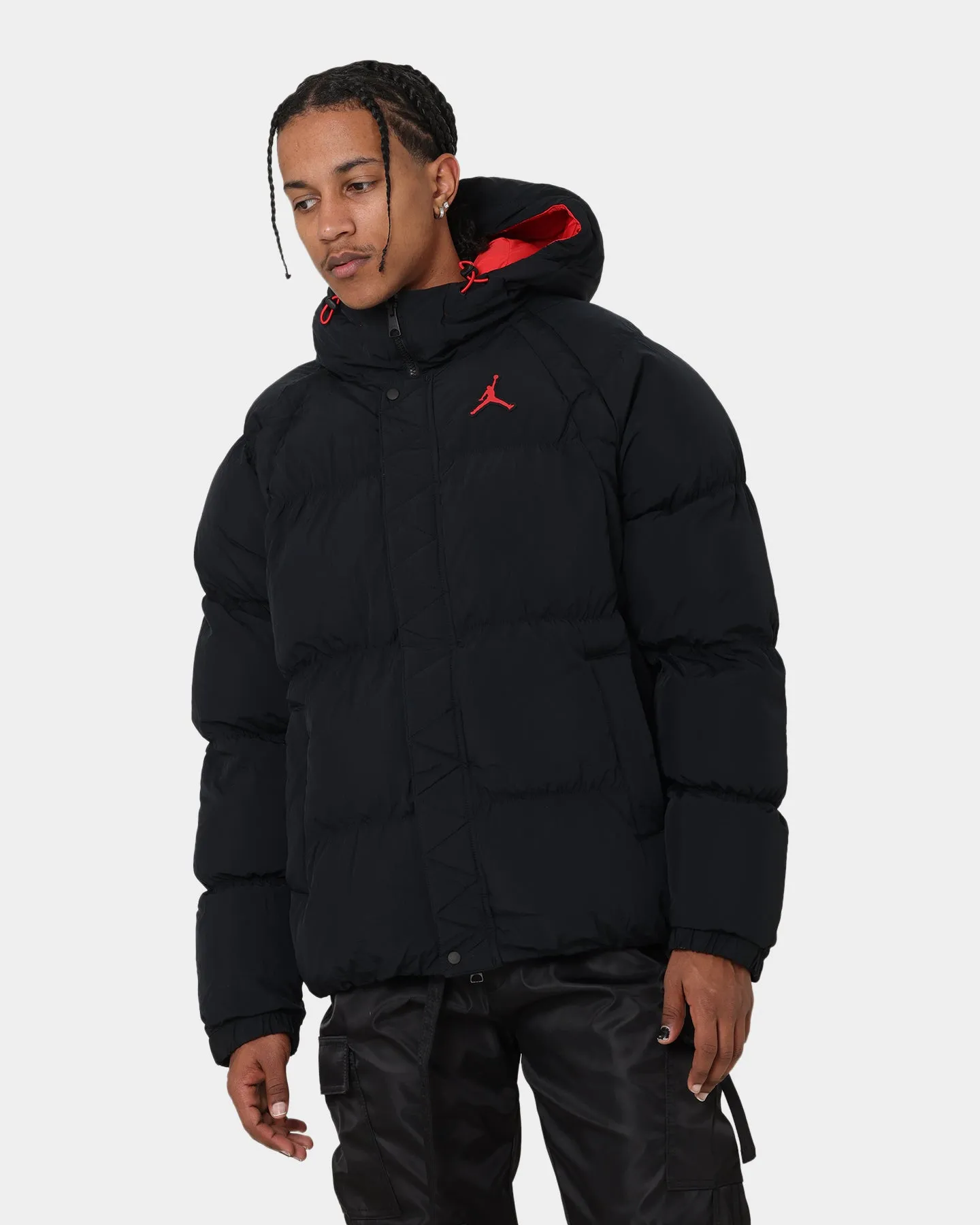 Jordan Essential Puffer Jacket Black/Fire Red