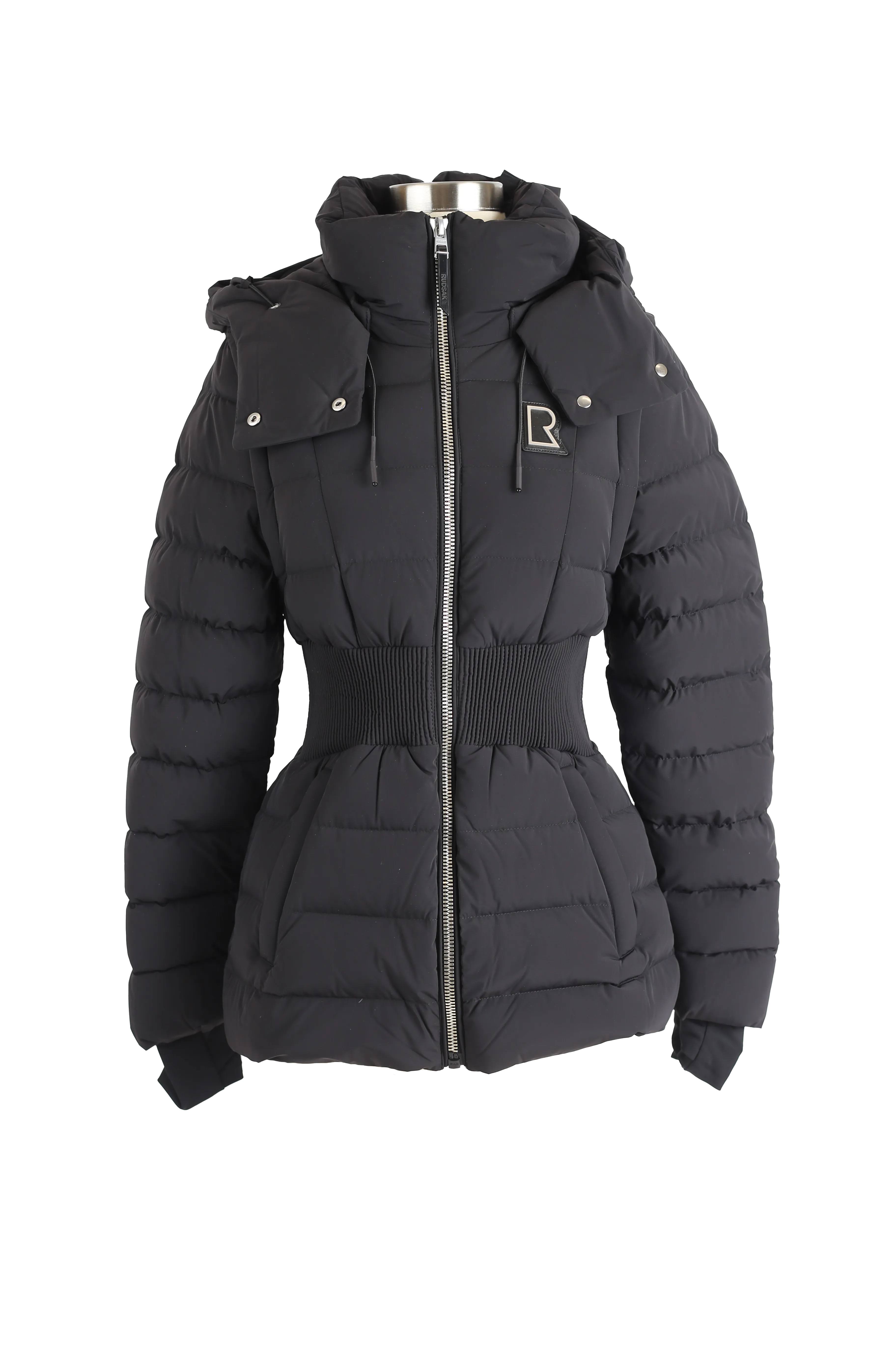 Juliette Synched Waist Down Puffer Jacket W/ Removable Sleeves