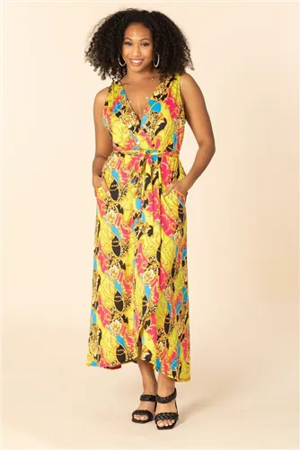 Karen T 9223N Print Wrap Dress