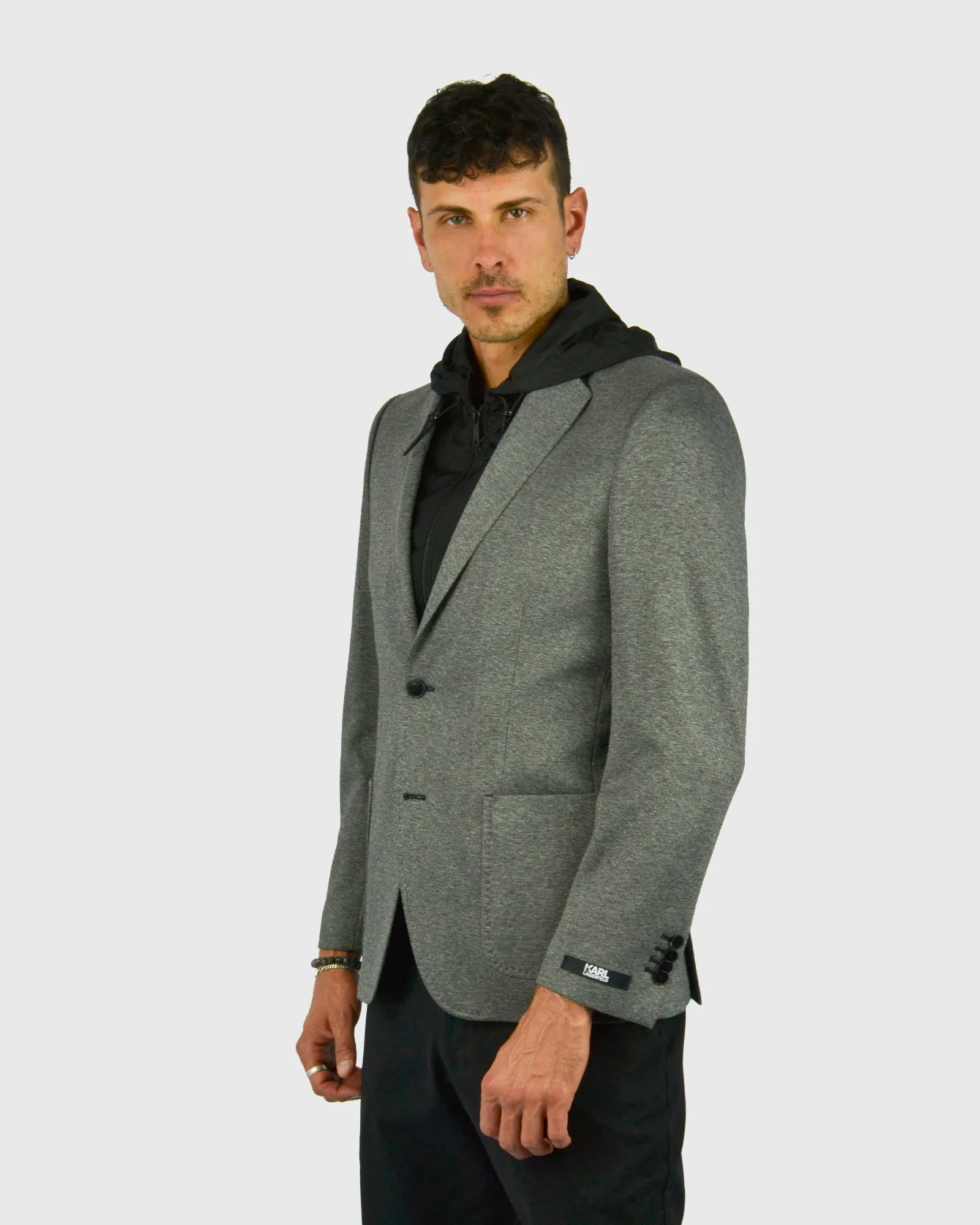 KARL LAGERFELD 155384 PEPPER GREY LOFT JACKET