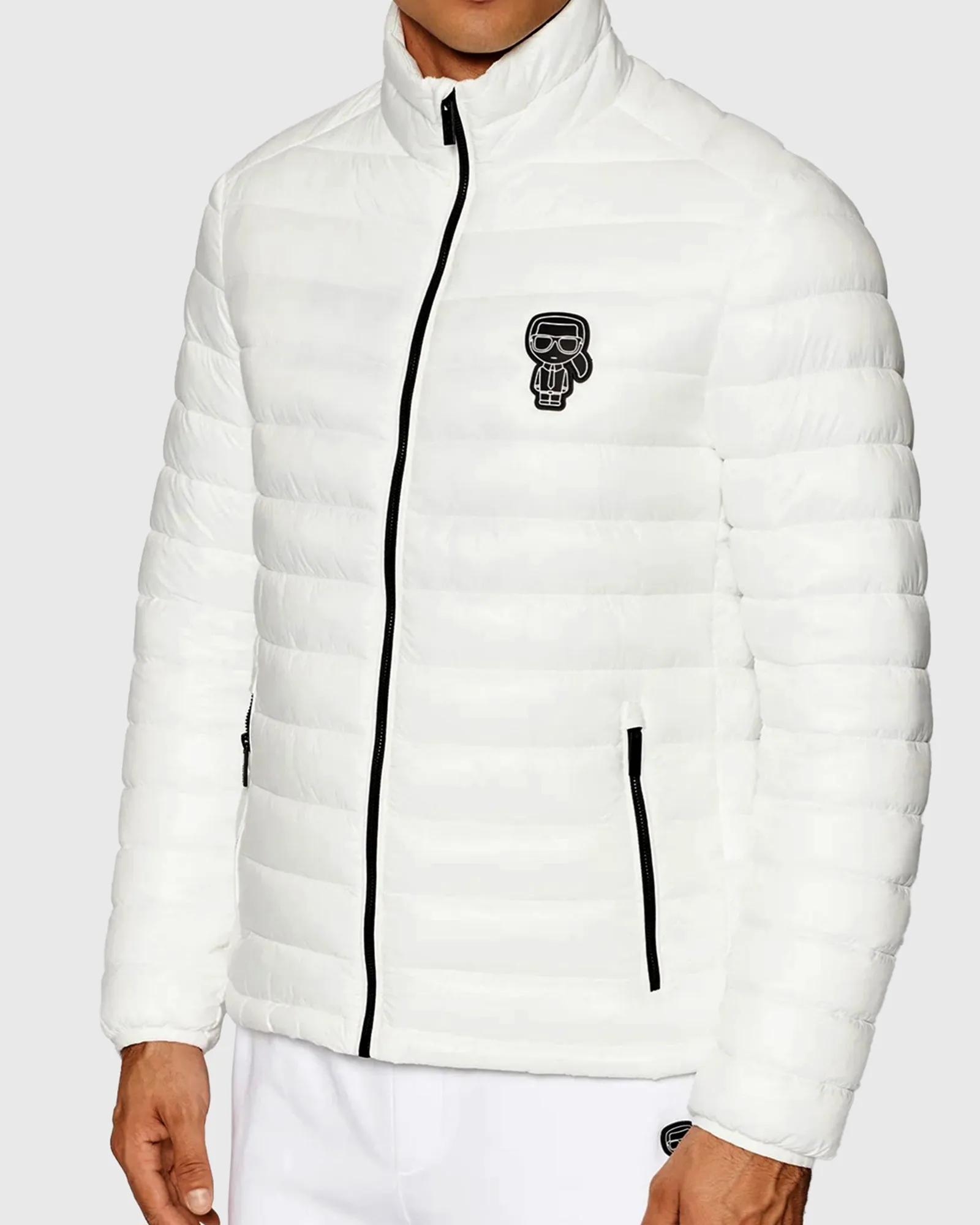 KARL LAGERFELD 505096 WHITE PUFFER JACKET