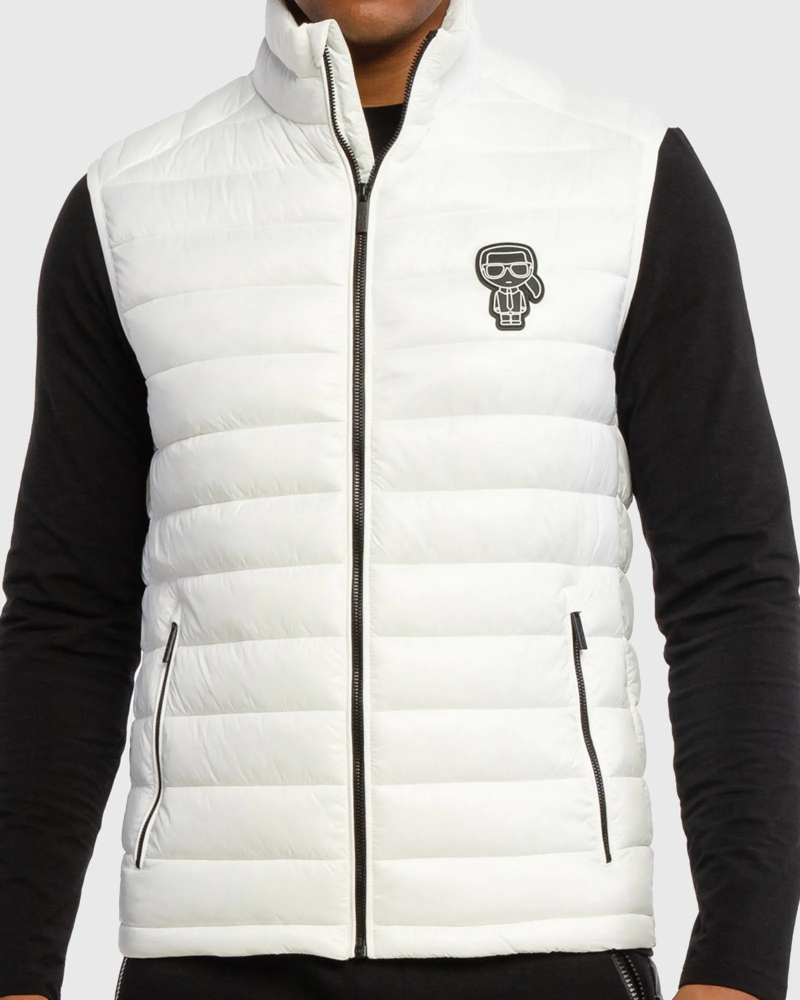 KARL LAGERFELD 505097 WHITE PUFFER VEST