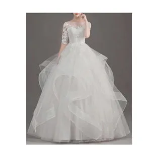 Ketty More Women Round Neck Ball Gown Beautiful Wedding Dress-KMWDC5317