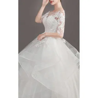 Ketty More Women Round Neck Ball Gown Beautiful Wedding Dress-KMWDC5317