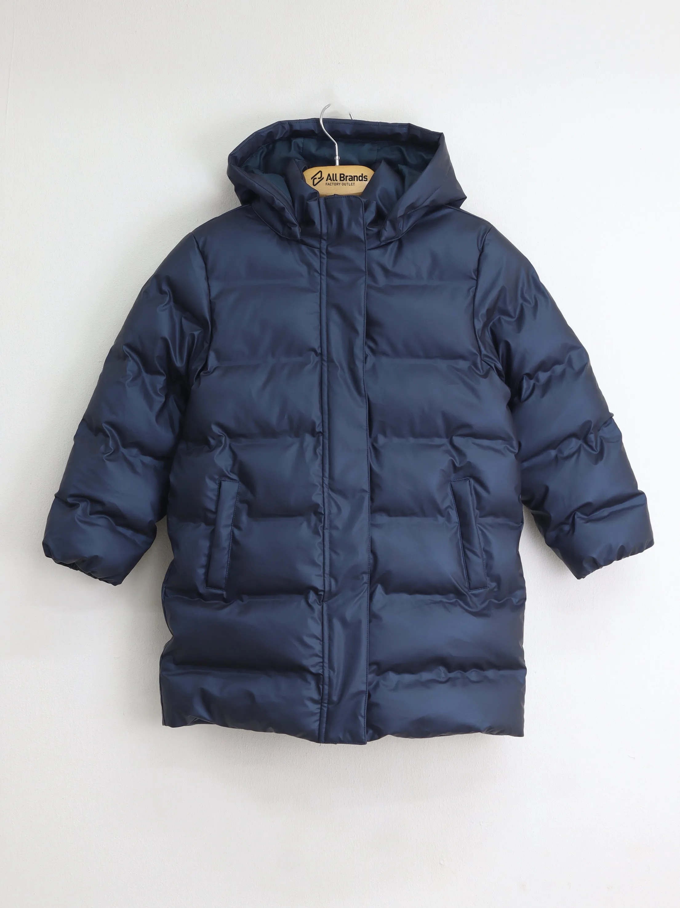 Kids Girl's Plain Puffer Coat,Navy