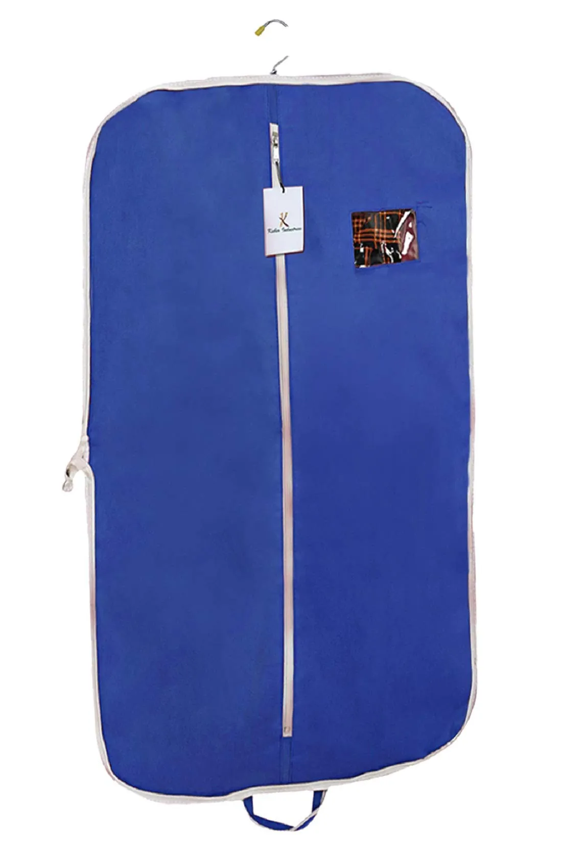 Kuber Industries 12 Pieces Foldable Non Woven Men's Coat Blazer Suit Cover (Brown & Royal Blue) -CTKTC041851