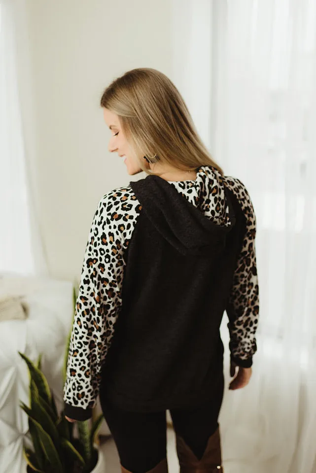 Leopard Raglan Hoodie