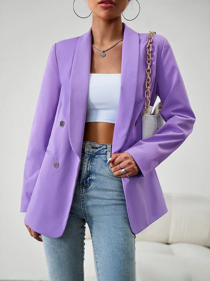 Long Sleeve Buttoned Blazer