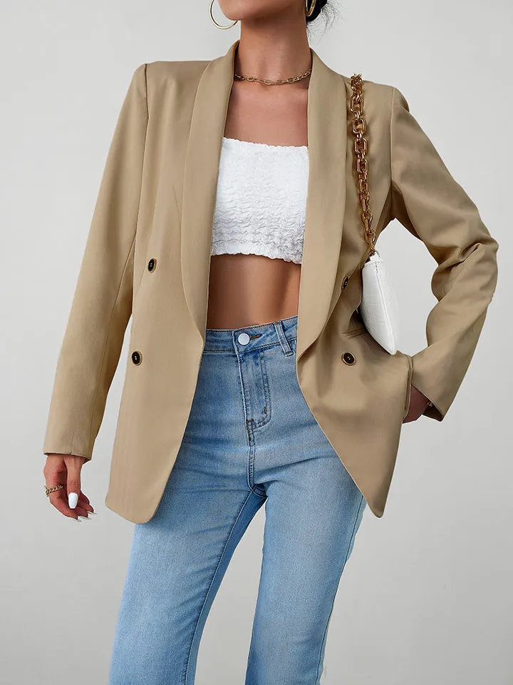 Long Sleeve Buttoned Blazer