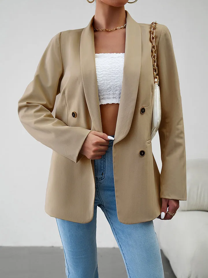 Long Sleeve Buttoned Blazer