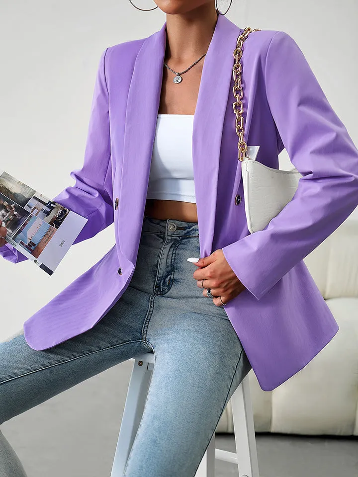 Long Sleeve Buttoned Blazer