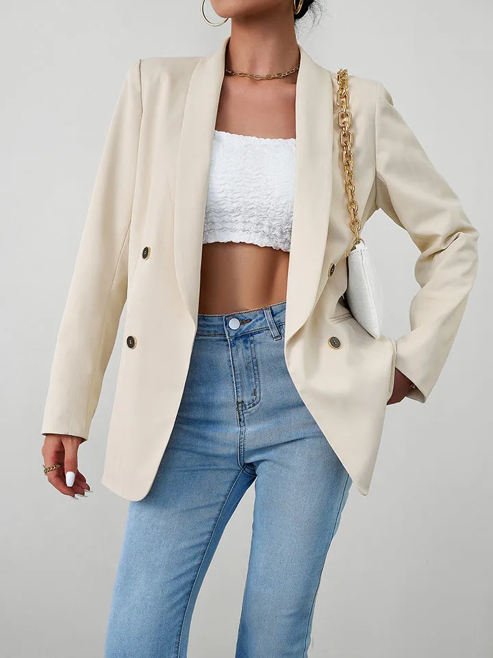 Long Sleeve Buttoned Blazer