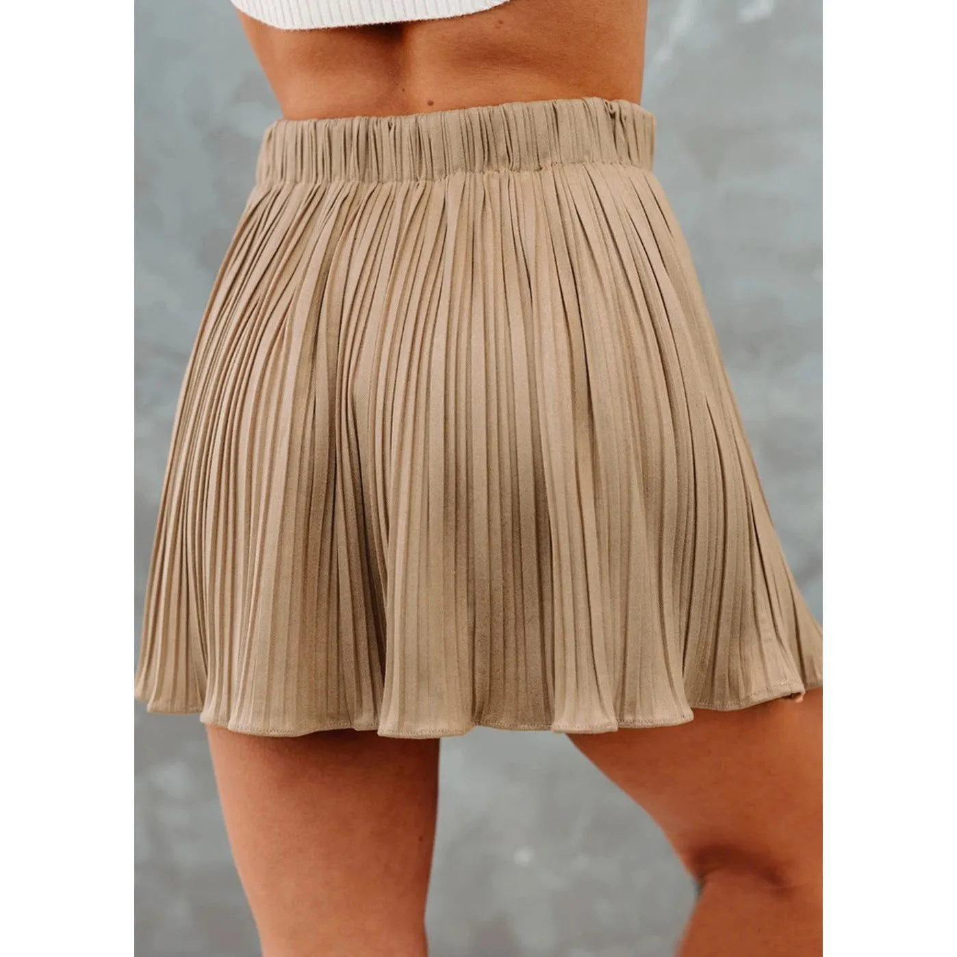 LovelyRLovely Ice Silk Pleated Skirt