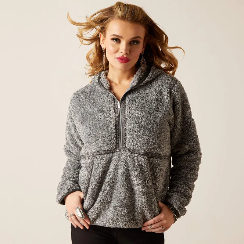 Lurex Berber Woman's 1/2 Zip Hoodie | 10047244