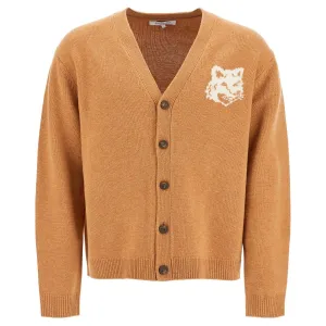 Maison Kitsune 'fox head wool cardigan with