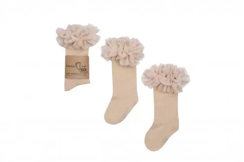 Mama's Feet Children's Knee-High Socks - Tutu | Beige