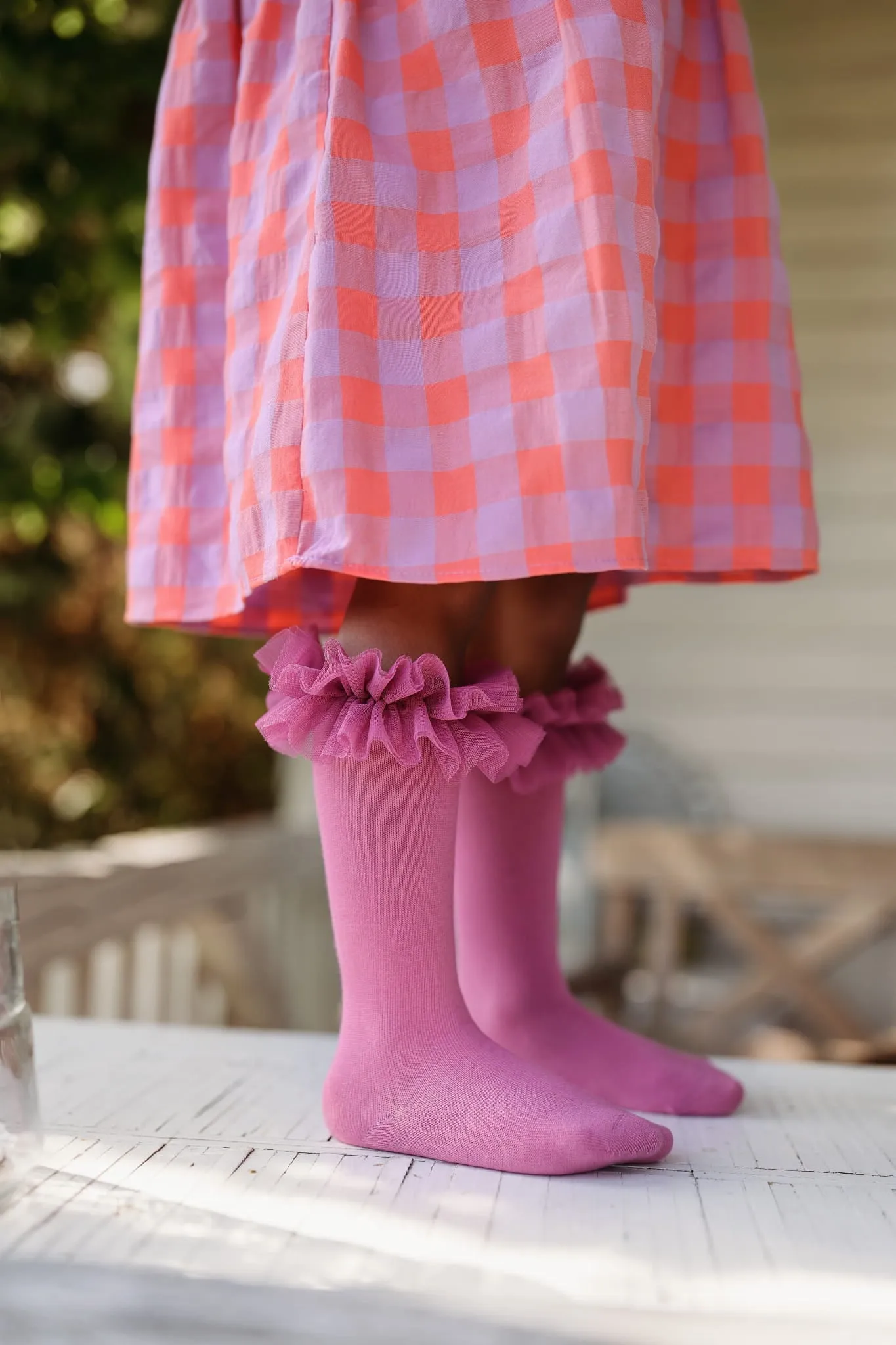 Mama's Feet Children's Knee-High Socks - Tutu | Heather Pink