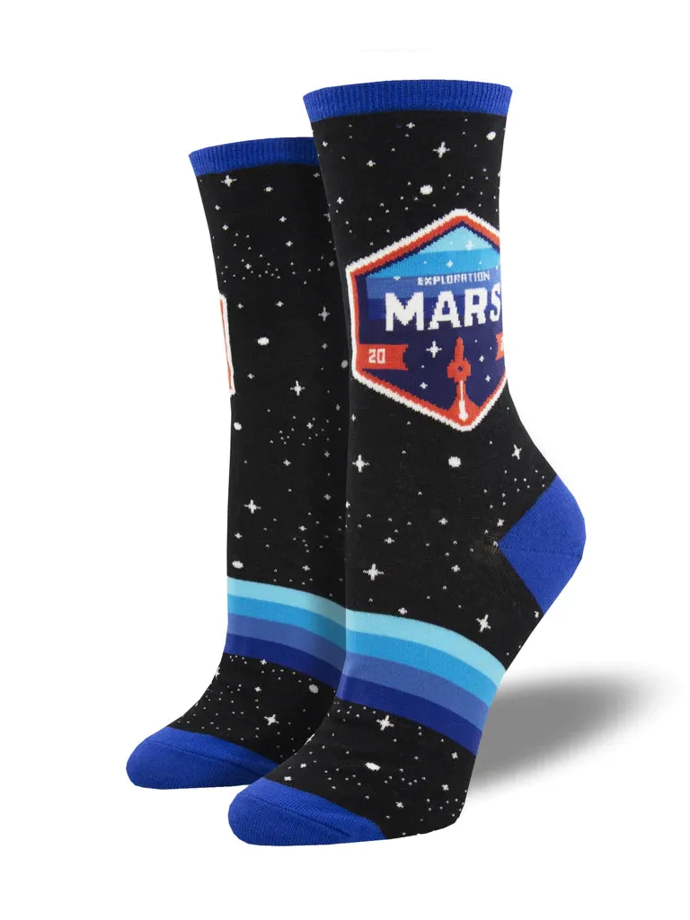 Mars Patch Women's Crew Socks