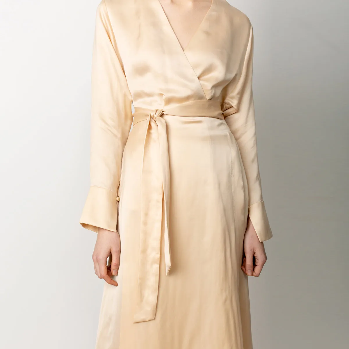 Maxi Wrap Dress Champagne