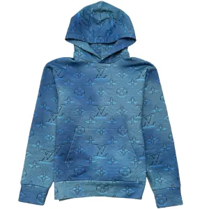 Men's 2054 Monogram Hoodie Blue Size XS