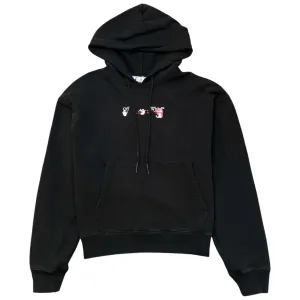 Men's Acrylic Arrow Logo Hoodie Black Size L