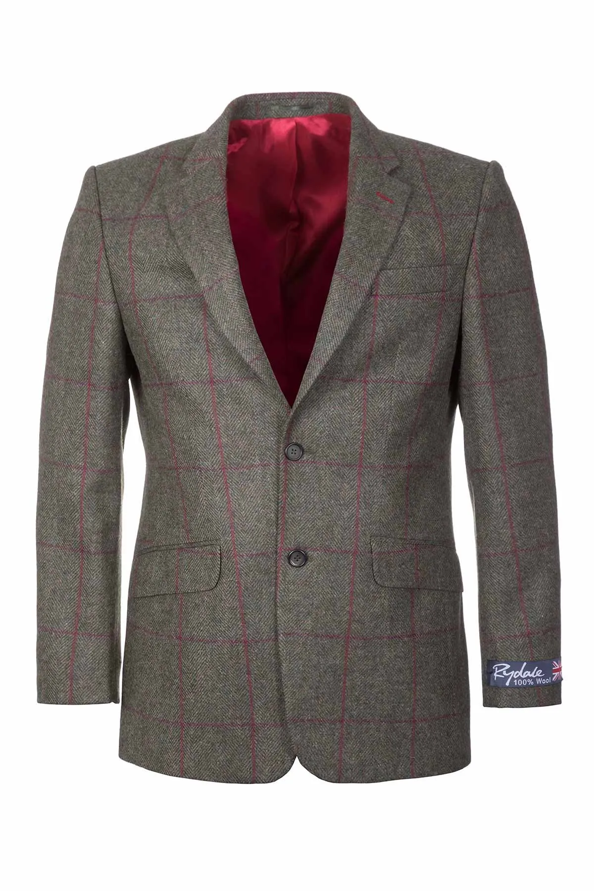 Men's Brown Checked Tweed Jacket - Sledmere