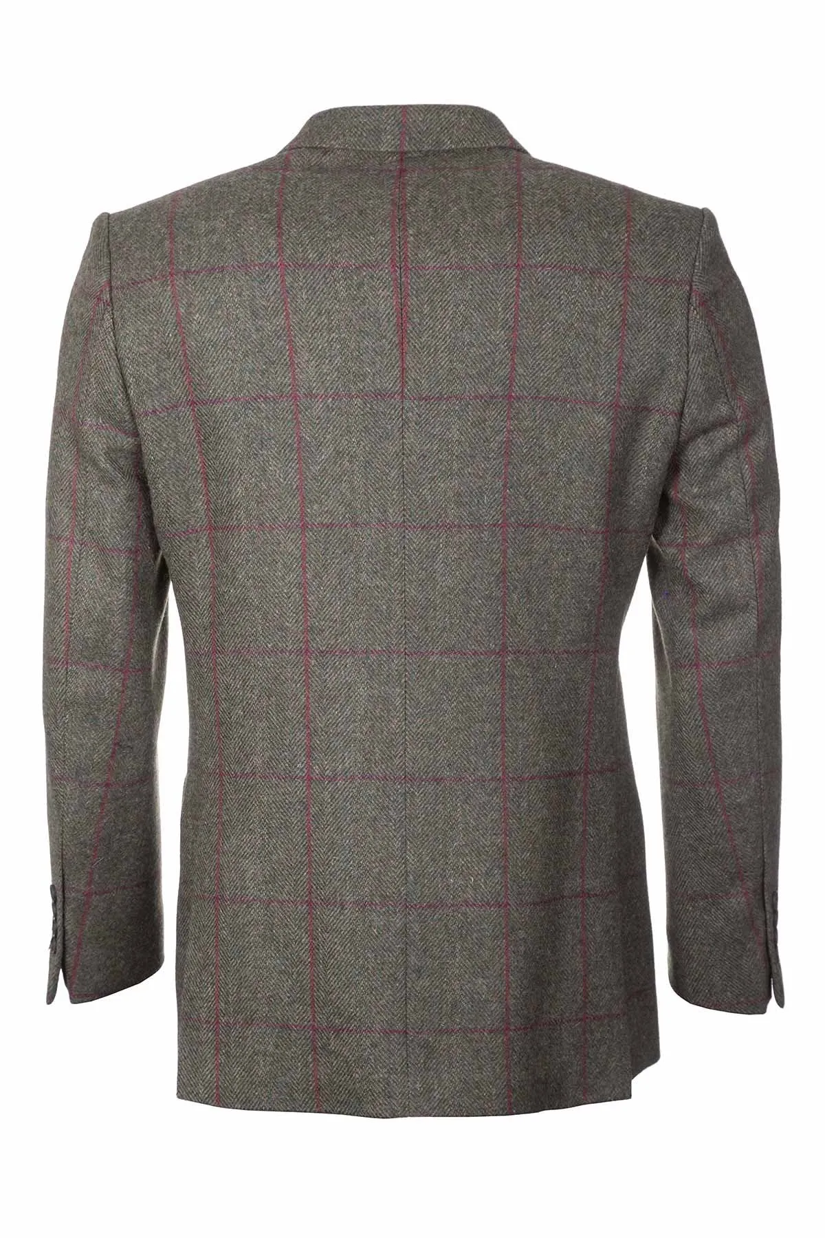 Men's Brown Checked Tweed Jacket - Sledmere