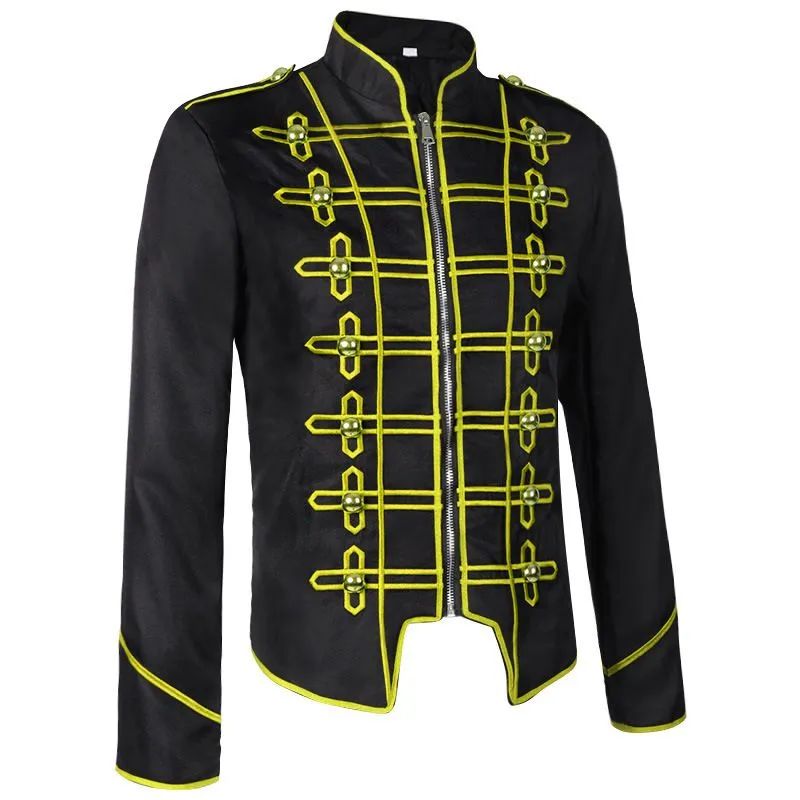 Men's Gothic Jacket Drummer Classic Suit Jackets for Party Prom