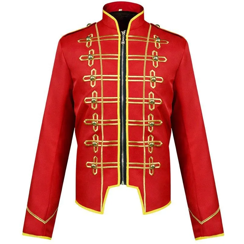 Men's Gothic Jacket Drummer Classic Suit Jackets for Party Prom