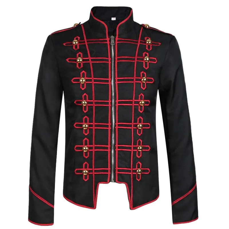 Men's Gothic Jacket Drummer Classic Suit Jackets for Party Prom