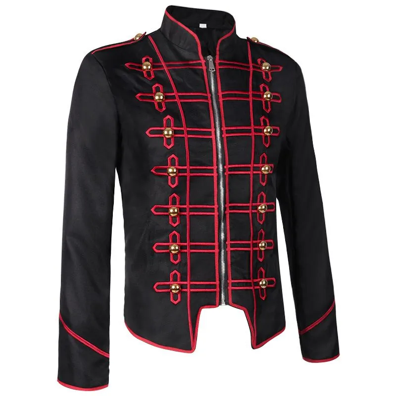 Men's Gothic Jacket Drummer Classic Suit Jackets for Party Prom