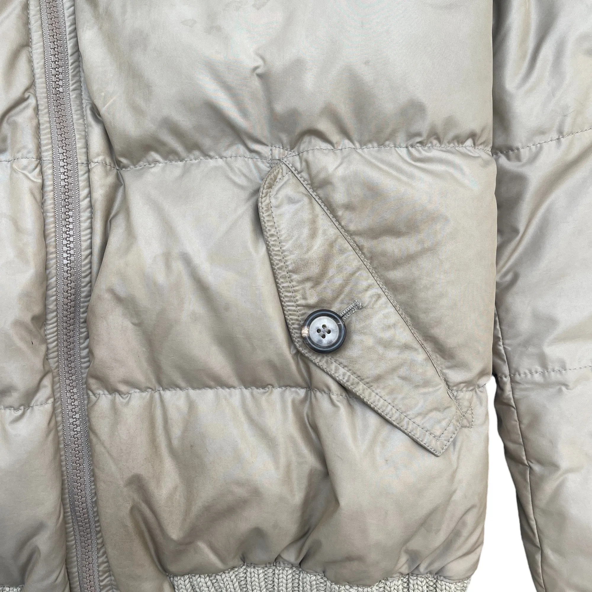 Men's Puffer Down Jacket Beige Size IT 54 / XXL