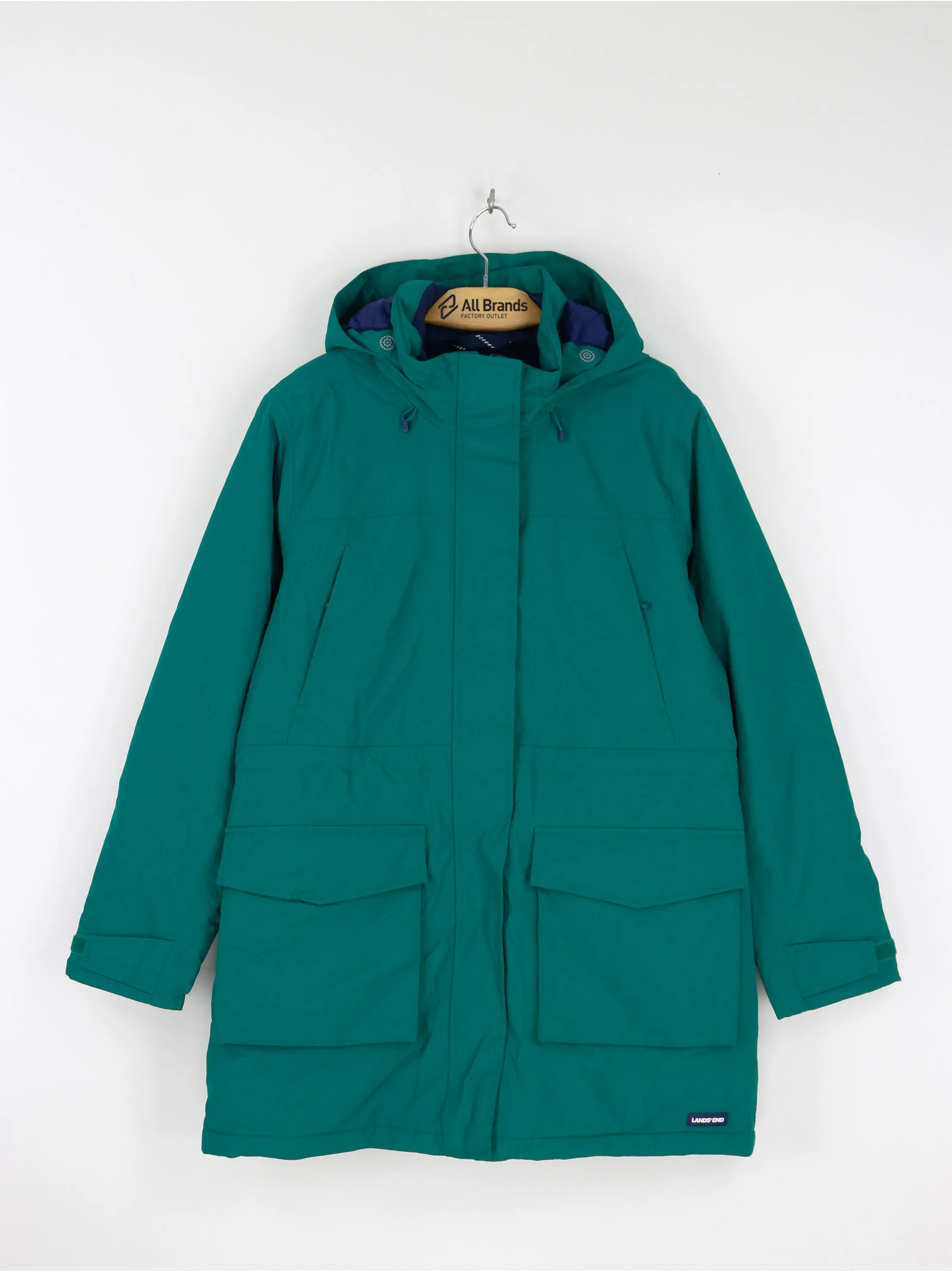 Men's Puffer Plain Hooded Coat Jacket,Green