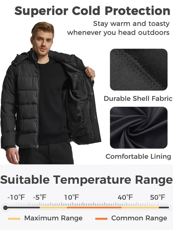 Men's Warm Puffer Jacket Winter Coat