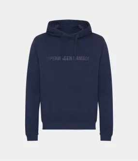 Navy bamboo hoodie with logo