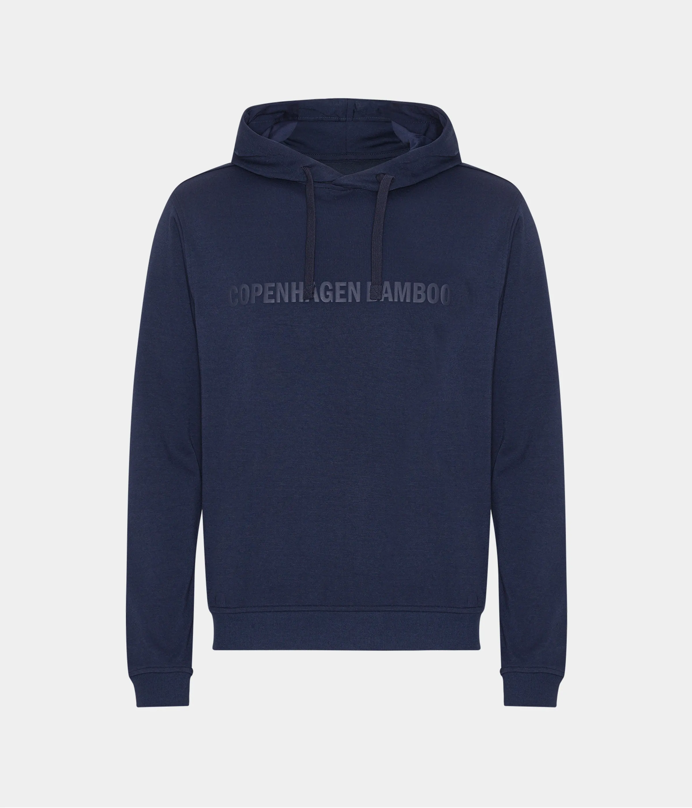 Navy bamboo hoodie with logo