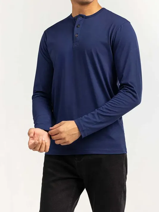 Navy Henley T-shirt