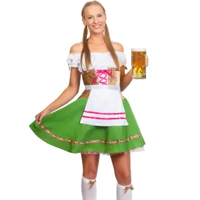 Oktoberfest Beer Girl Costumes - German Bavarian Traditional Womens Oktober Fest Dirndl Dress (Medium)