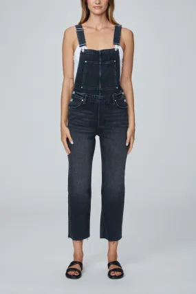 Paige - Noella Overall w/ Raw Hem in Faded Zinc Distressed