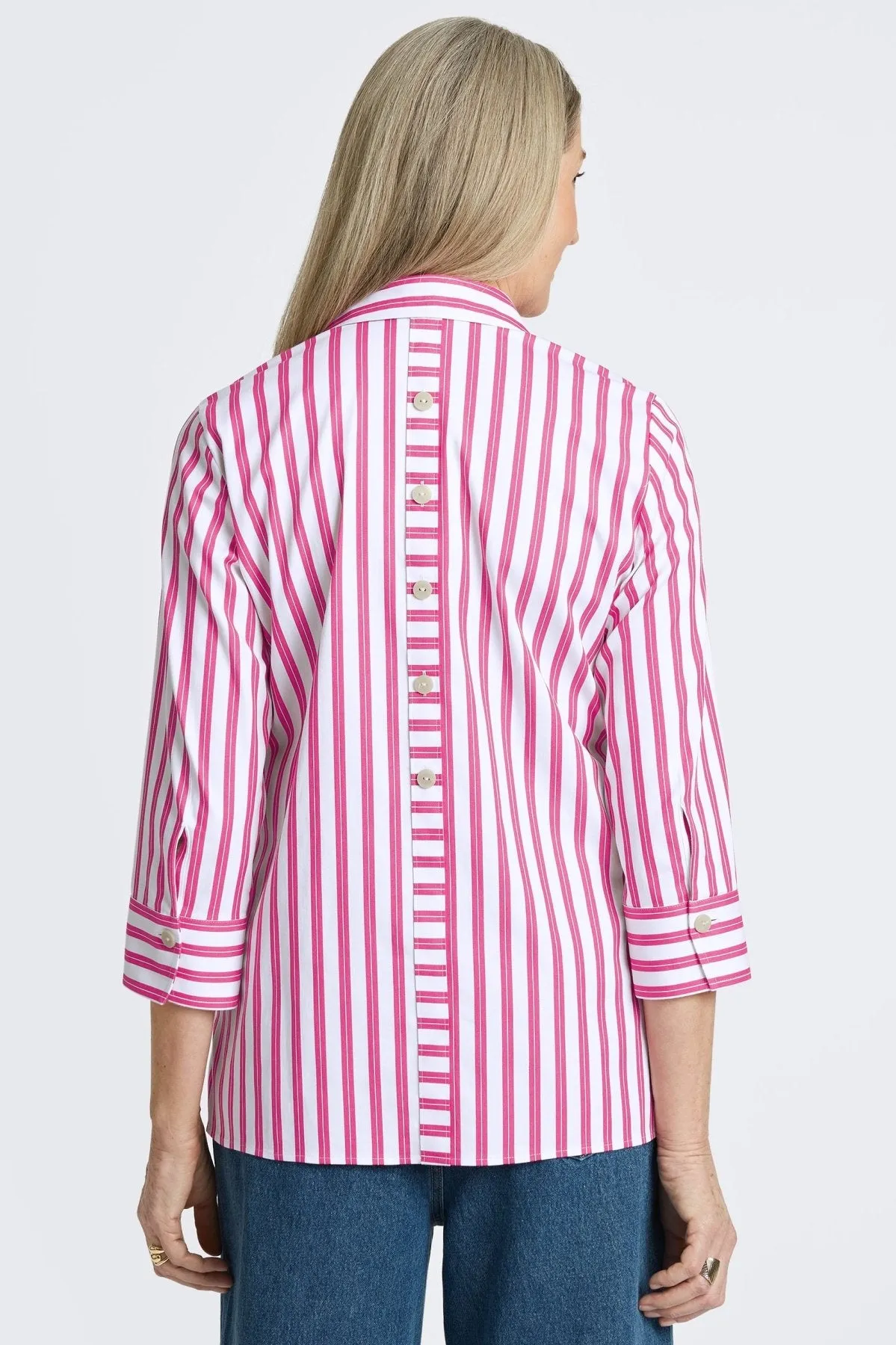 Pamela Essential Stretch No Iron Stripe Shirt