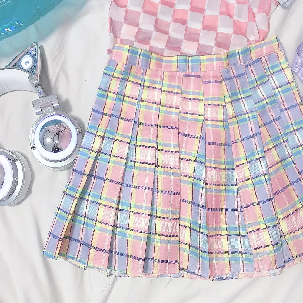 Pastel Pleated Skirt SD00476