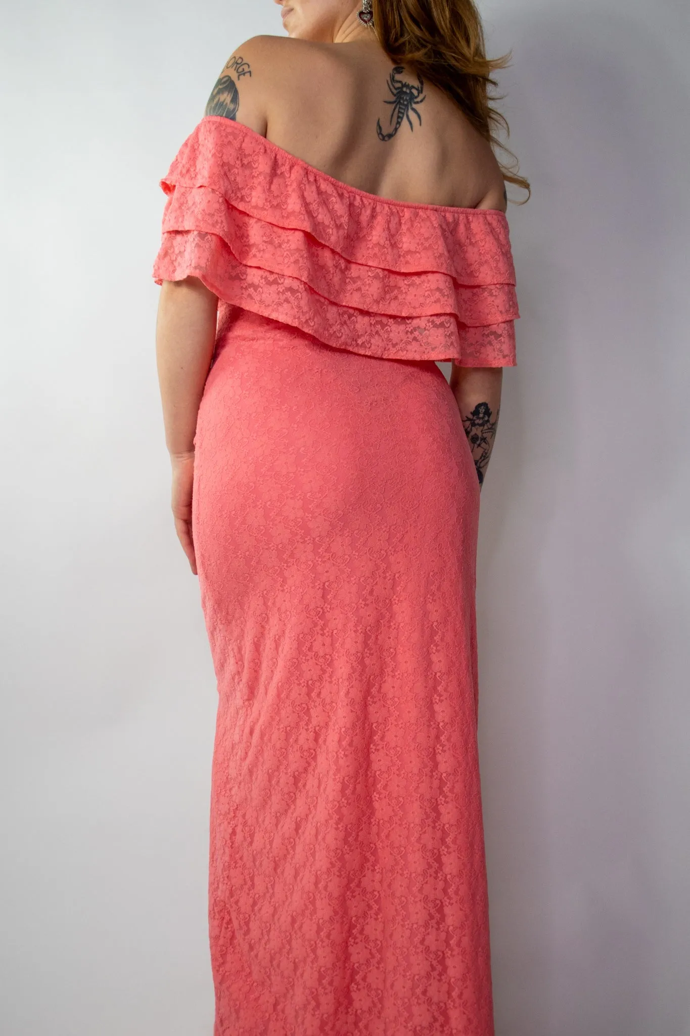 Peachy Lace Maxi