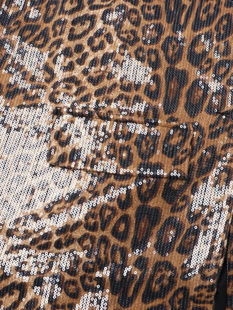 Pre Order:  Leopard Zebra Sequined Blazer