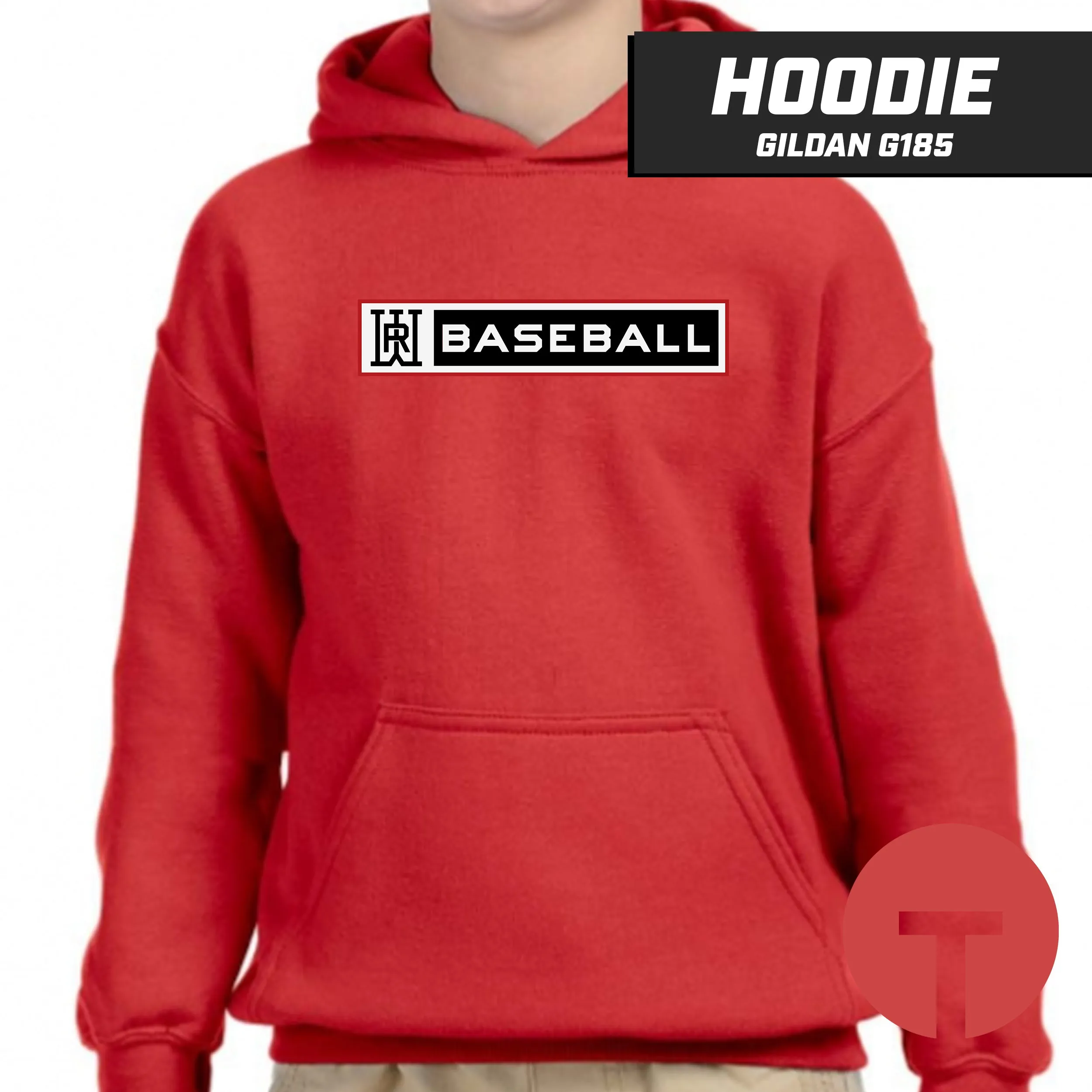 Rapids Baseball - Hoodie Gildan G185 - LOGO 1