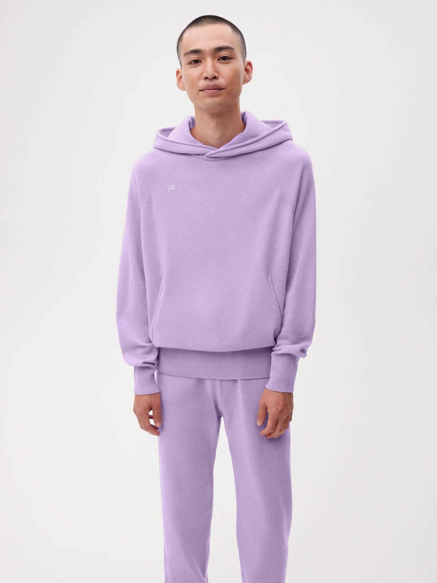 Recycled Cashmere Hoodie—orchid purple