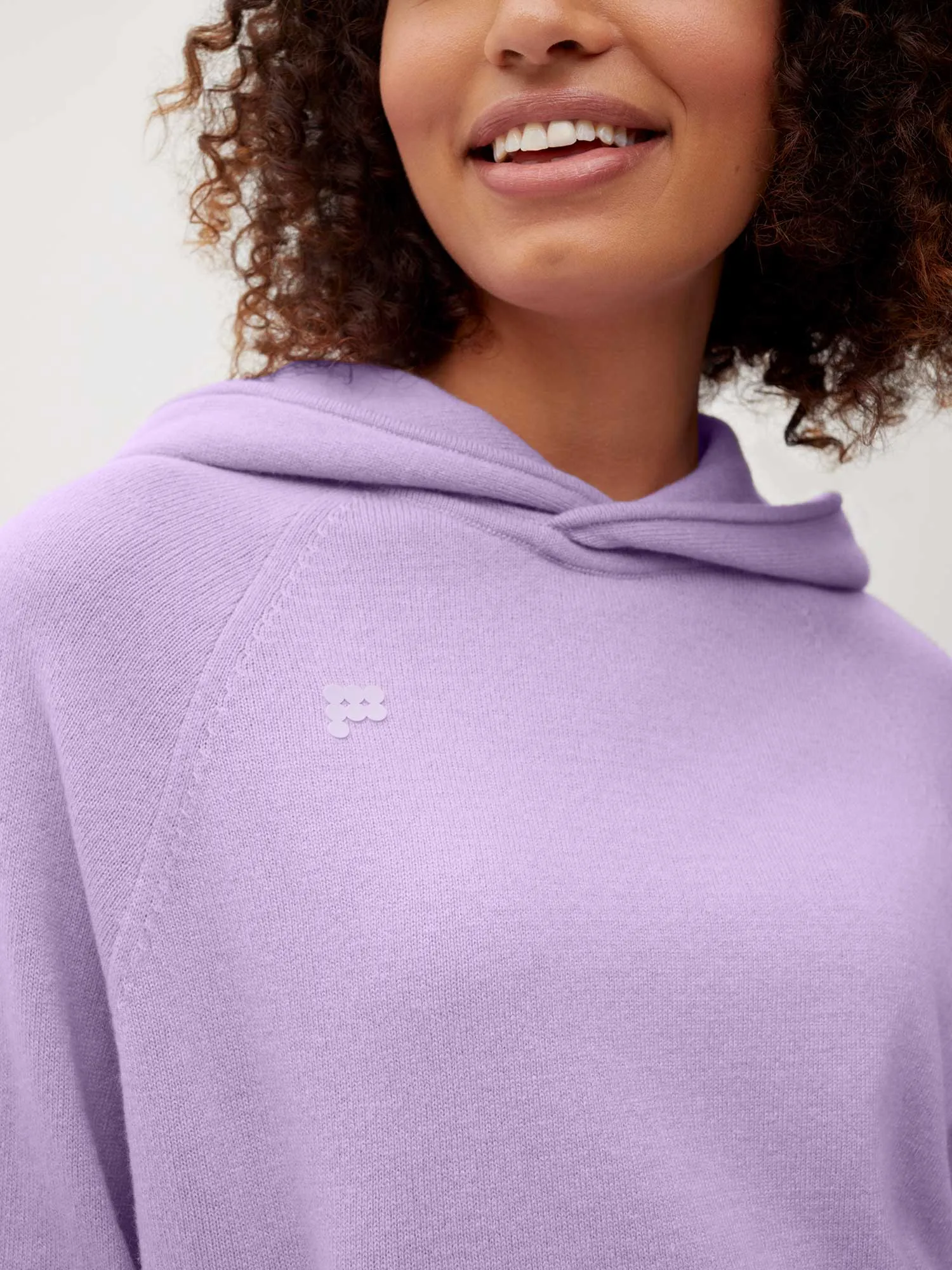 Recycled Cashmere Hoodie—orchid purple