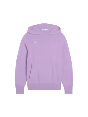 Recycled Cashmere Hoodie—orchid purple