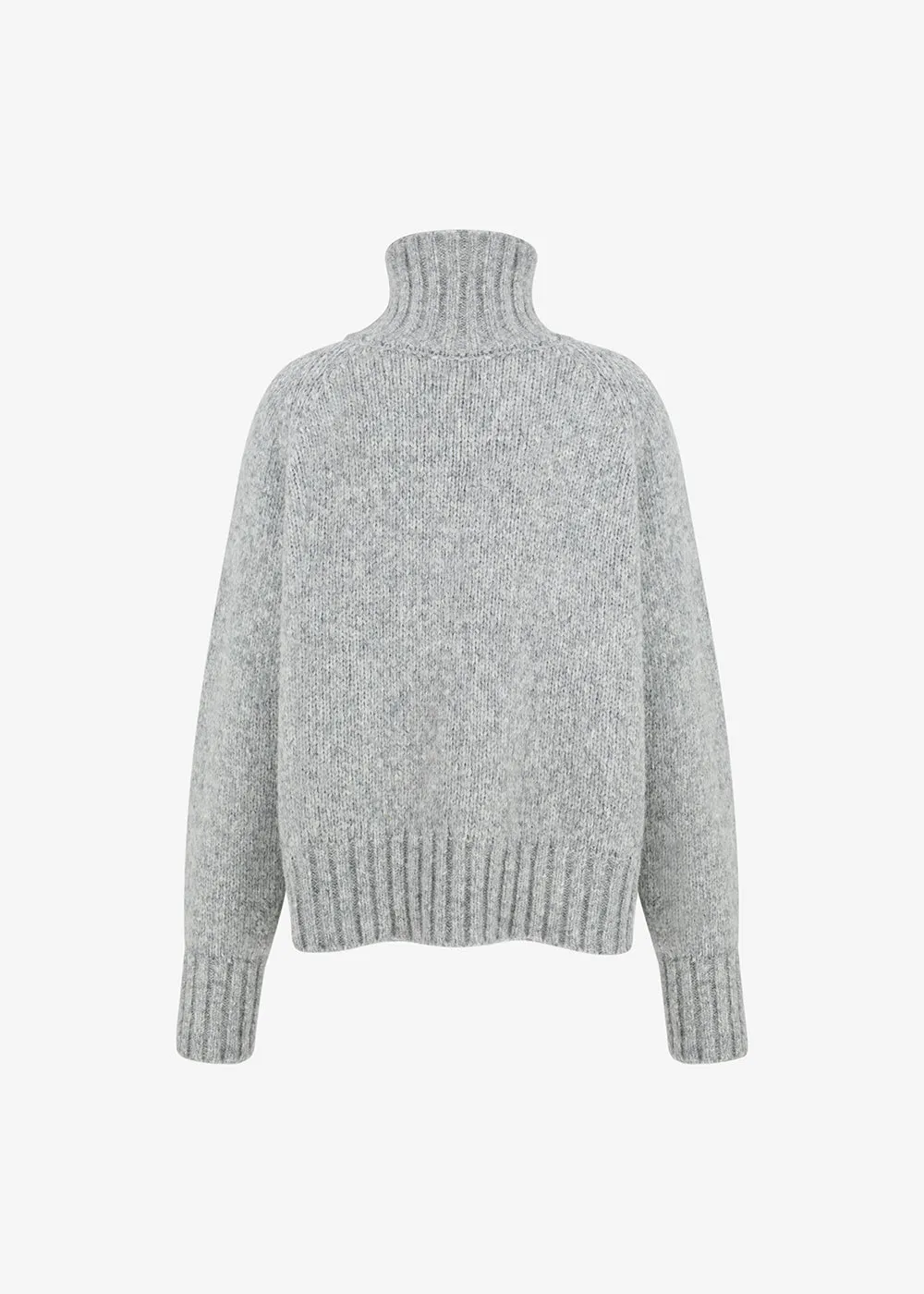 REIGN WOOLEN TURTLENECK SWEATER GREY